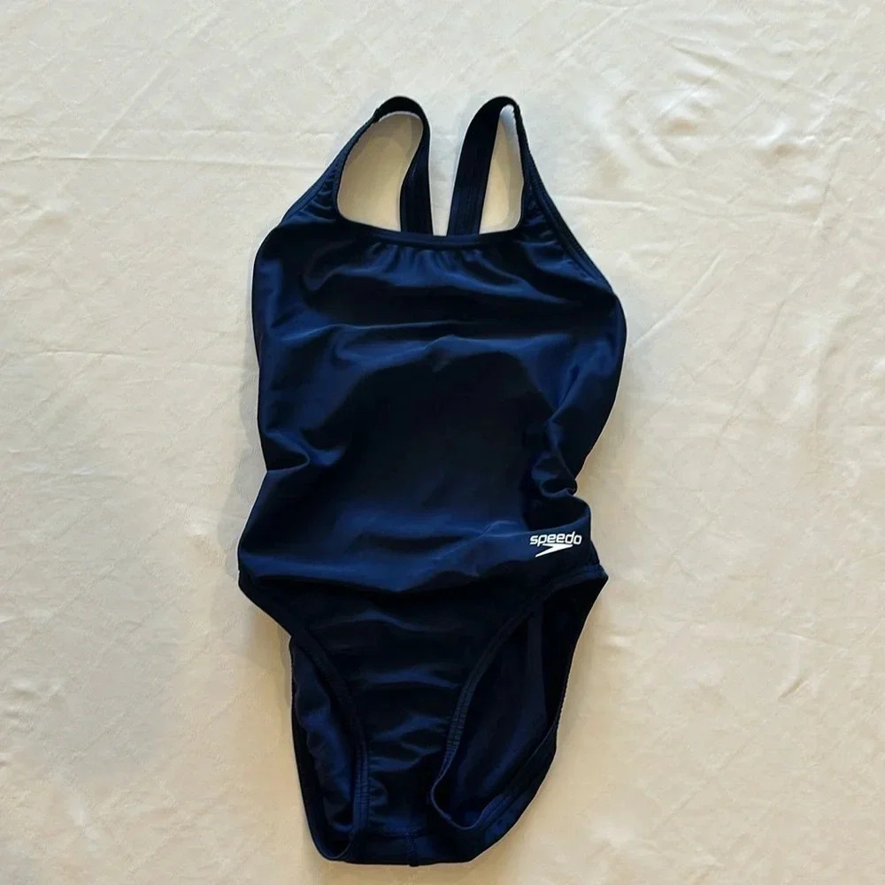 Speedo ProLT Super Proback Solid‎ One Piece size 30 navy blue EUC